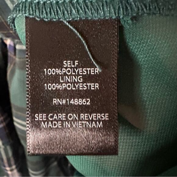 Torrid Ruffled Chiffon Green Plaid Peplum Blouse feminine academia, plus size - Picture 8 of 12